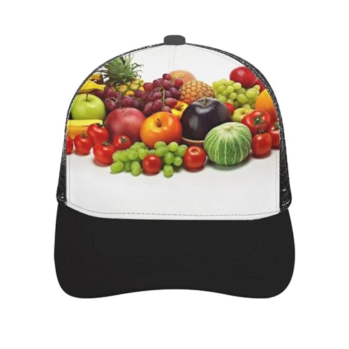 Casquette de baseball en maille fruits légumes contre le soleil chapeau réglable outdoor