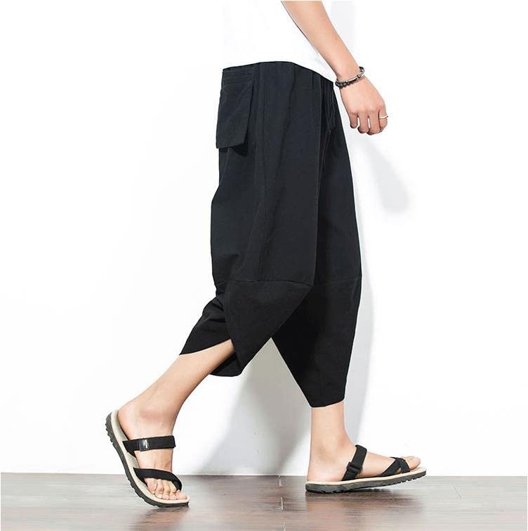 Mens Casual Harem Pants Casual Loose Trouser Man Jogger Pants Fashion Jogging Bottoms Pants with Pockets4