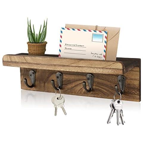 HRONRAD Rustic Key Holder for Wall Cover