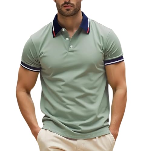 Image of TAGAS Mens Polo T-Shirt || Men's Color Block Polo Tshirt | Short Sleeve Casual Pullover with Collar |Casual Wear for Men | Mens Regular FIT T-Shirts