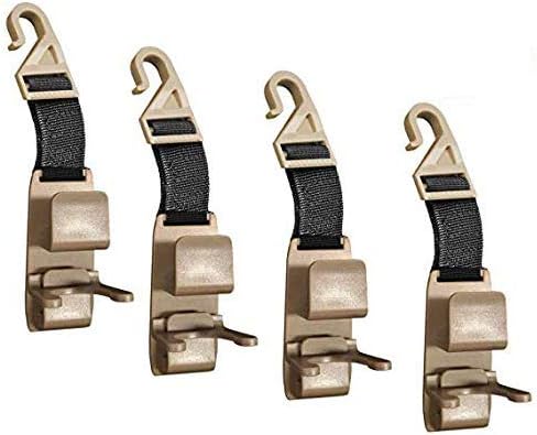 Car Headrest Hook, GMW Vehicle Seat Headrest Hanger Hook 4 Pack for Handbag Purse Coat and Grocery Bag