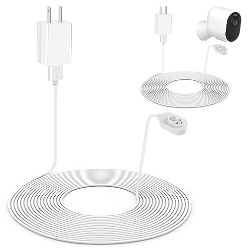 Image of Arlo Outdoor & Indoor Camera Charger, Power Cord for Arlo 3/4 Pro 5S 2K, Arlos Ultra/Ultra 2, Go 2 16ft/5m, Weatherproof Outdoor Charging Cable