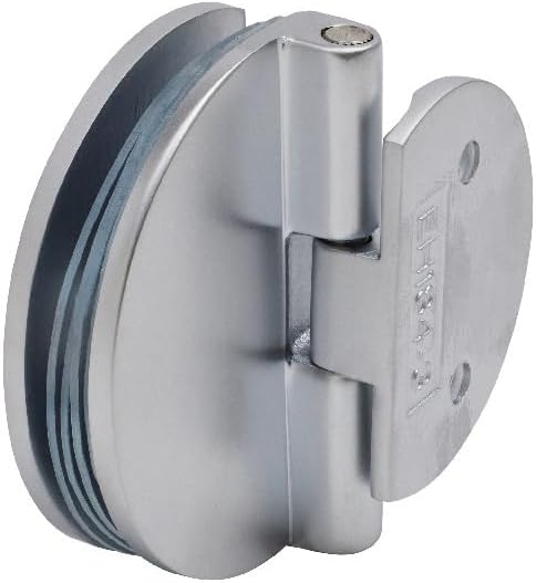 CRL Satin Chrome Half Round Light Duty Frameless Shower Door and Cabinet Hinge - Package