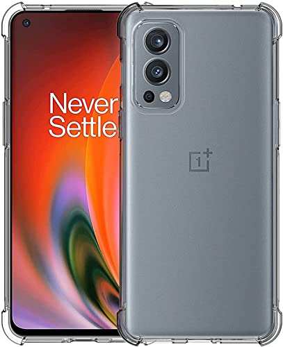 EMODIL Case for OnePlus Nord 2 5G Black Slim Fit Soft Back TPU Cover Flexible Silicone Matte (Clear)