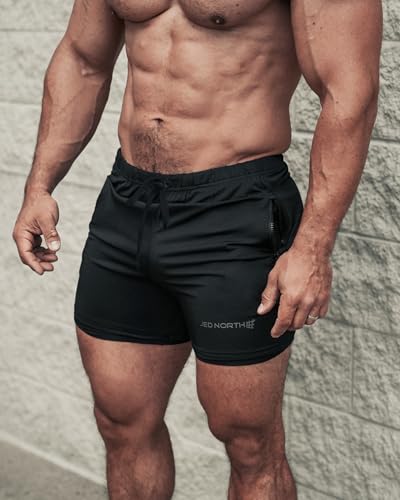 Jed North Men's 4" Inseam Bodybuilding Gym Shorts with Zipper Pockets Powerlifting Gym Shorts3