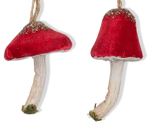 The Bridge Collection 3' Red Velvet Mushroom...