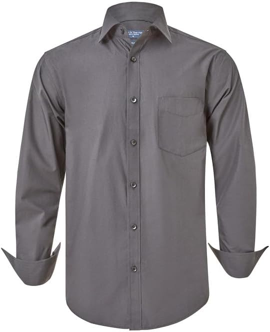 Year In Year Out Wrinkle Free Dress Shirt for Men Regular Fit Long Sleeve Wrinkle Resistant Shirt - Image 4