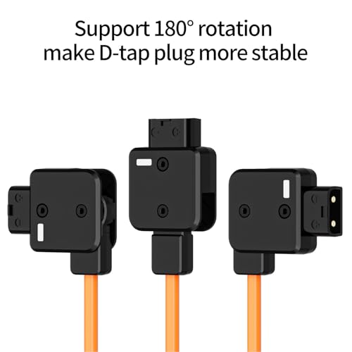 Cable D-Tap de alimentación de 2 pines trenzado para baterías de cámaras v-mount 6