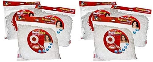 Ricambio Panno Tondo 6 Pezzi in Microfibra per