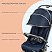 Peg Perego Volo, Ultra Lightweight Carry On Compliant Travel Stroller, Adjustable Features & Reclining Seat - Designed for Everyday Comfort from Newborn to 50lbs, True Black (Black)
