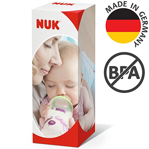 NUK Kiddy Cup Night Trinklernflasche | Schnabeltasse mit Leuchteffekt | 12+ Monate | Auslaufsicher mit harter Trinktülle | Clip und Schutzkappe | BPA-frei | 300 ml | Planeten (blau), 10255678