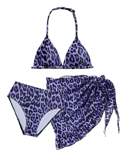 Maillot de bain triangle ado fille à motif léopard idéal pour les vacances à la piscine