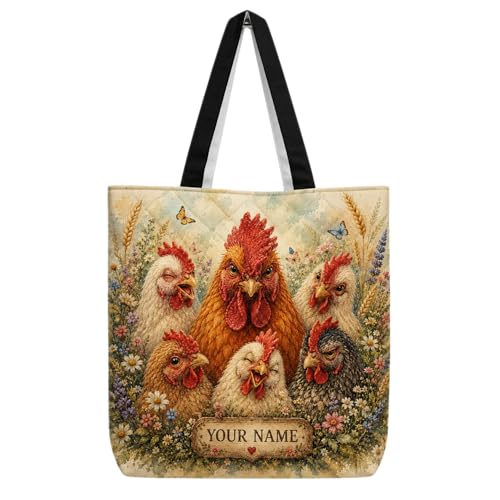 Bolso Tote Acolchado Floral Colorido Personalizado miniatura 1