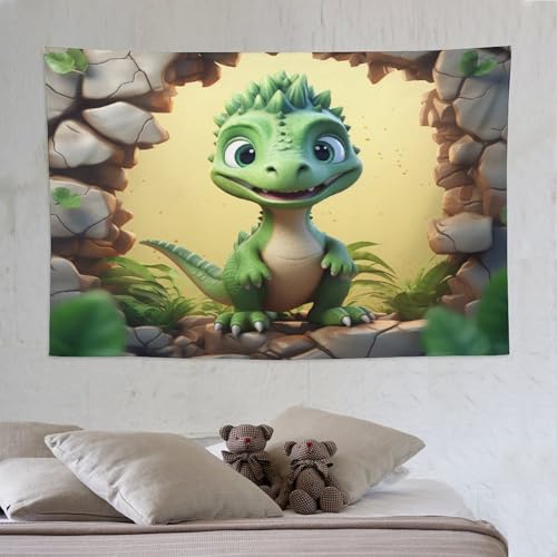 Tapisserie dinosaure mignon PAZZK pour un salon ou un dortoir cosy