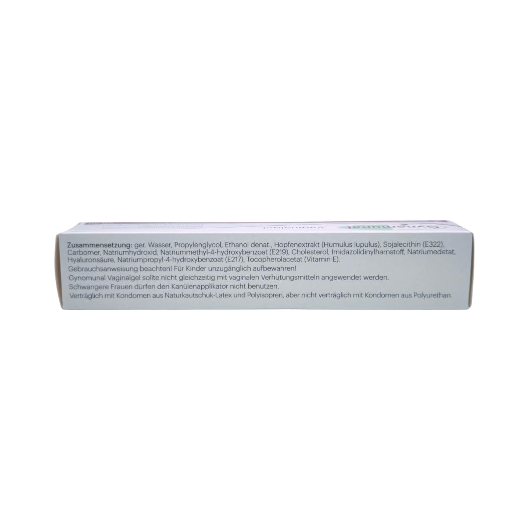 Gynomunal Vaginalgel 50 ml I Hormonfreies Vaginalgel bei Trockenheitsgefühl im Intimbereich I mit Hyaluronsäure, Liposomen & Vitamin E I inkl. Applikator I Intimpflege I mit Pharma Perle Duschgel (3x)