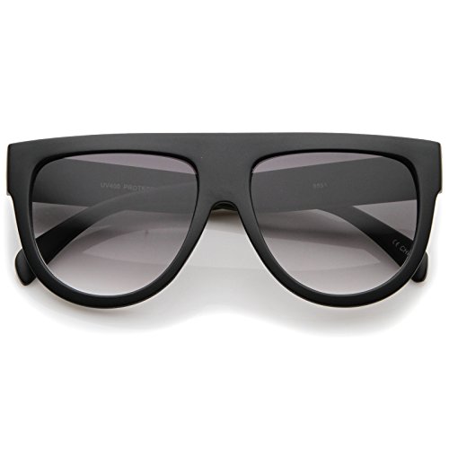zeroUV Large Oversize Wide Temple Flat Top Aviator Sunglasses 57mm