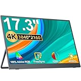 UPERFECT モバイルモニター 17.3インチ 4K 3840*2160 Adobe RGB 広色域 モバイルディスプレイ ゲームモニター IPS液晶パネル VESA対応 HDRモード対応 スピーカー内蔵 Type-C/標準 HDMI/OTG PS4/XBOX/Switchなど対応 保護カバー付き