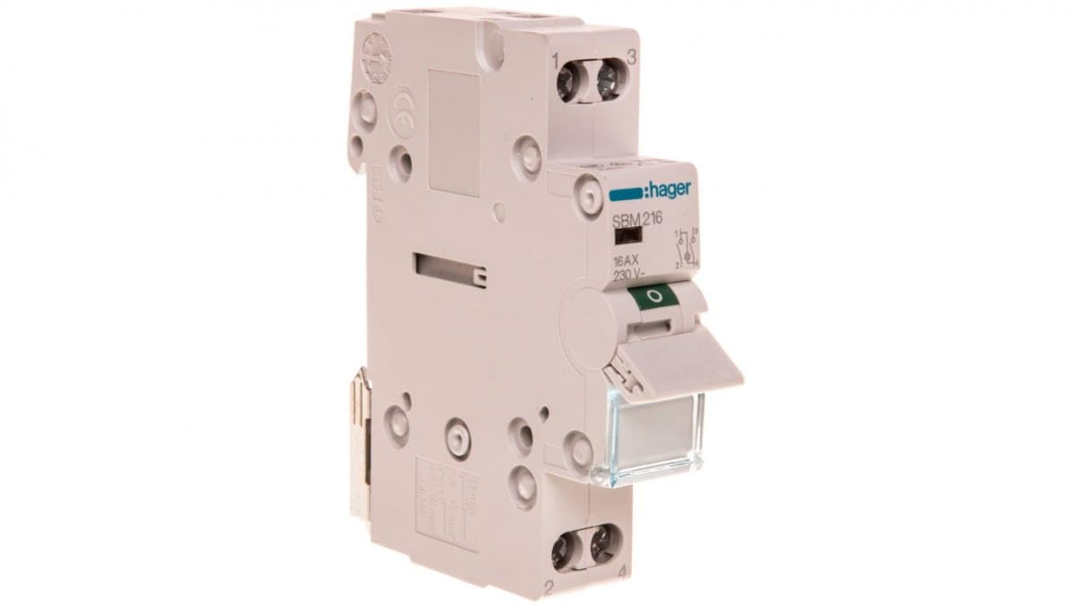 Hager SBM216 - Interruttore 2P 16A con lampada di segnalazione