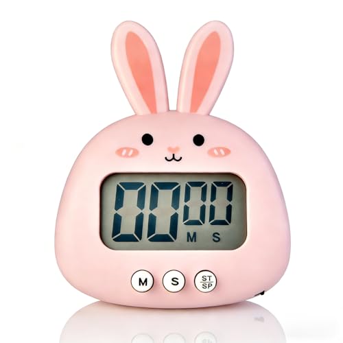 Minuteur de cuisine rose et compte à rebours numérique compact - 2