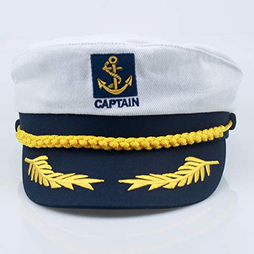 Miniatura 4 de Dibotell Matrosenfez - Gorro De Capitán Para Niños, Ajustable, Color Blanco, Para Cosplay Y Fiestas, Finanzas Navales Para Viajes Por Mar, Fiestas Acclimate