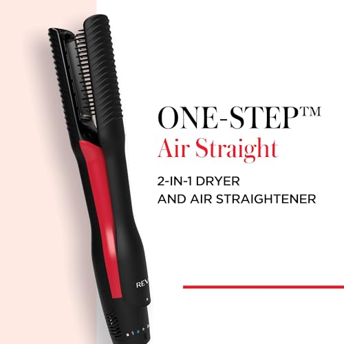 Revlon One-Step Air Straight 2-in-1 Dryer & Air Straightener | Dry & straighten with hot air without extreme heat, Optional Shine Boost with heated teeth & plates infused with Argan oil | RVDR5330UK - Image 3