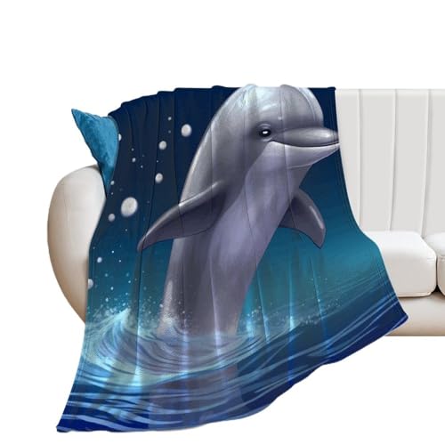 Couverture microfibre dauphin pour soirées cocooning au salon