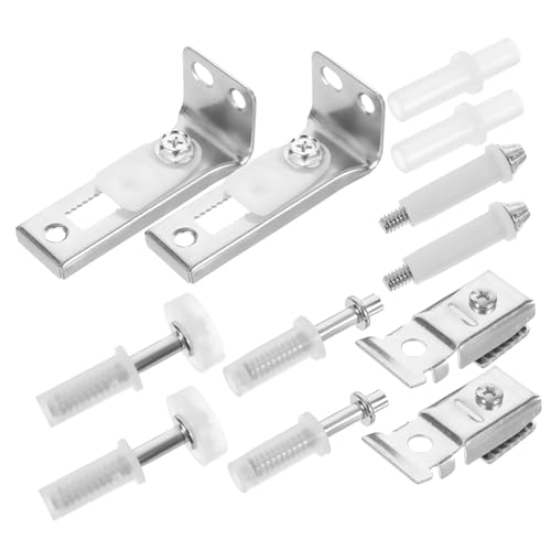 Set herrajes para puerta corrediza de clóset, kit de reparación con poleas y guías de acero inoxidable miniatura 7