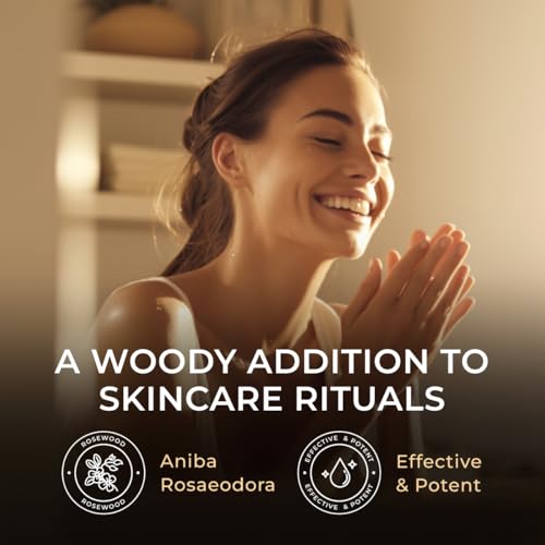 Image of 100% Pure Rosewood Essential Oil - 0.34 Fl Oz - Rosewood Oil for Hair, Skin, Diffuser, Aromatherapy & DIY Candle Making Scent
