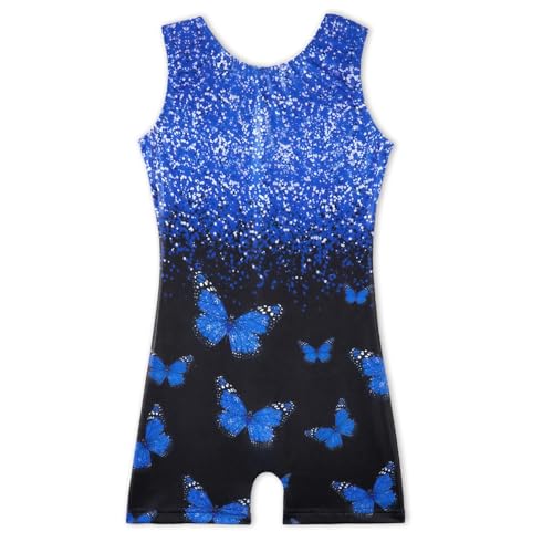Image of HOZIY Gymnastics Leotards for Girls Unicorn Aurora Rainbow Mermaid Dinosaur Cupcake Sparkle Biketard Toddlers Kids Children