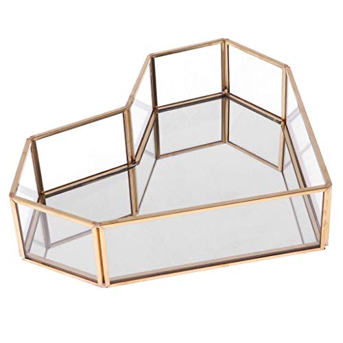 Backbayia Vintage Terrarium De C?ur Forme Boîte à Bijoux en Verre Bricolage Vase De Plante Succulente