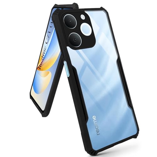 Image of AIBEX Compatible for Realme C71 4G / Realme Narzo 80 Lite 4G Mobile Back Case Cover, Crystal-Clear Shockproof Bumper with Camera Guard | 360 Hybrid Protection (TPU+PC) | Anti-Yellow, Transparent