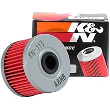 K&N Motorcycle Oil Filter High Performance, Premium, Designed to be used with Synthetic or Conventional Oils Fits Select Honda ATV Models, KN-113