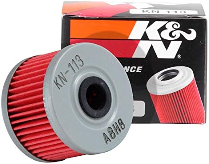 K&N Motorcycle Oil Filter: High Performance, Premium, Designed to be used with Synthetic or Conventional Oils: Fits Select Honda ATV Models, KN-113