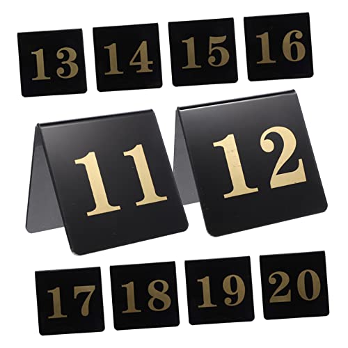 Alipis 10Pcs Reusable Acrylic Table Numbers for Weddings Banquets Restaurants Double Sided Wear Resistant Seating Signs with View Smooth Finish for Event Decor