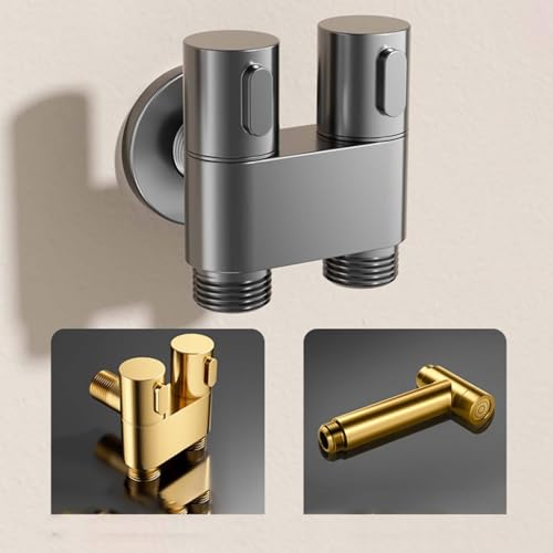 Grifo bidet para WC con control dual y 2 modos de chorro gris 8