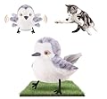 Migipaws Cat Toys Rechargeable Flapping Bird (No Flying), Lifelike Sandpiper Chirp, Touch Activated, Interactive Kitten Toy for Bored Indoor Cat Kicker, Catnip Toys