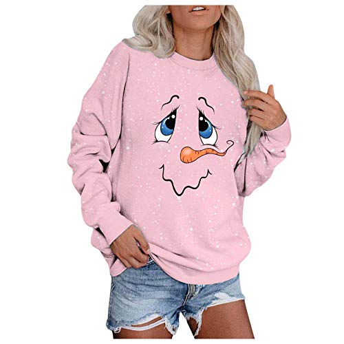 t Shirts for Women Loose fit Gubotare Merry Christmas Shirt for Women Funny Craphic Tees Tops Casual Short Sleeve Fall T Shirt Pink