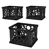 Storex Mini Crates – Stackable Small Storage Crates for Desktop Organization, 9 x 7.75 x 6 inches,...