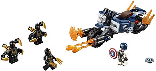 Super Heroes Marvel Avengers Captain America: Attacco degli Outrider, Moto Giocattolo, Playset, 76123 - Lego - Immagine 4