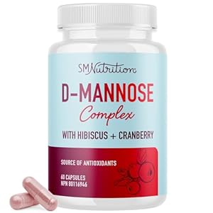 D Mannose Capsules | 1000mg [High Potency] D-Mannose & Cranberry Pills for Urinary Tract Treatment with Cranberry Supplement, Dandelion Extract, & Hibiscus Powder | D-Mannose UTI Support (60 ct.)