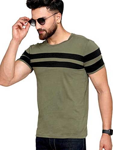 Image of AUSK T-Shirt for Mens Double Stripes on Chest