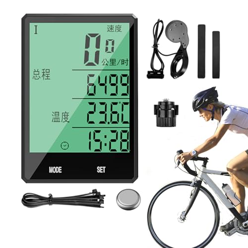 Computadora Ciclista | Impermeable Digital Odomómetro | 7cm Pantalla LCD Retroiluminación Digital Ciclismo Computadora | Para Conducción Nocturna Y Ciclistas Principiantes Con
