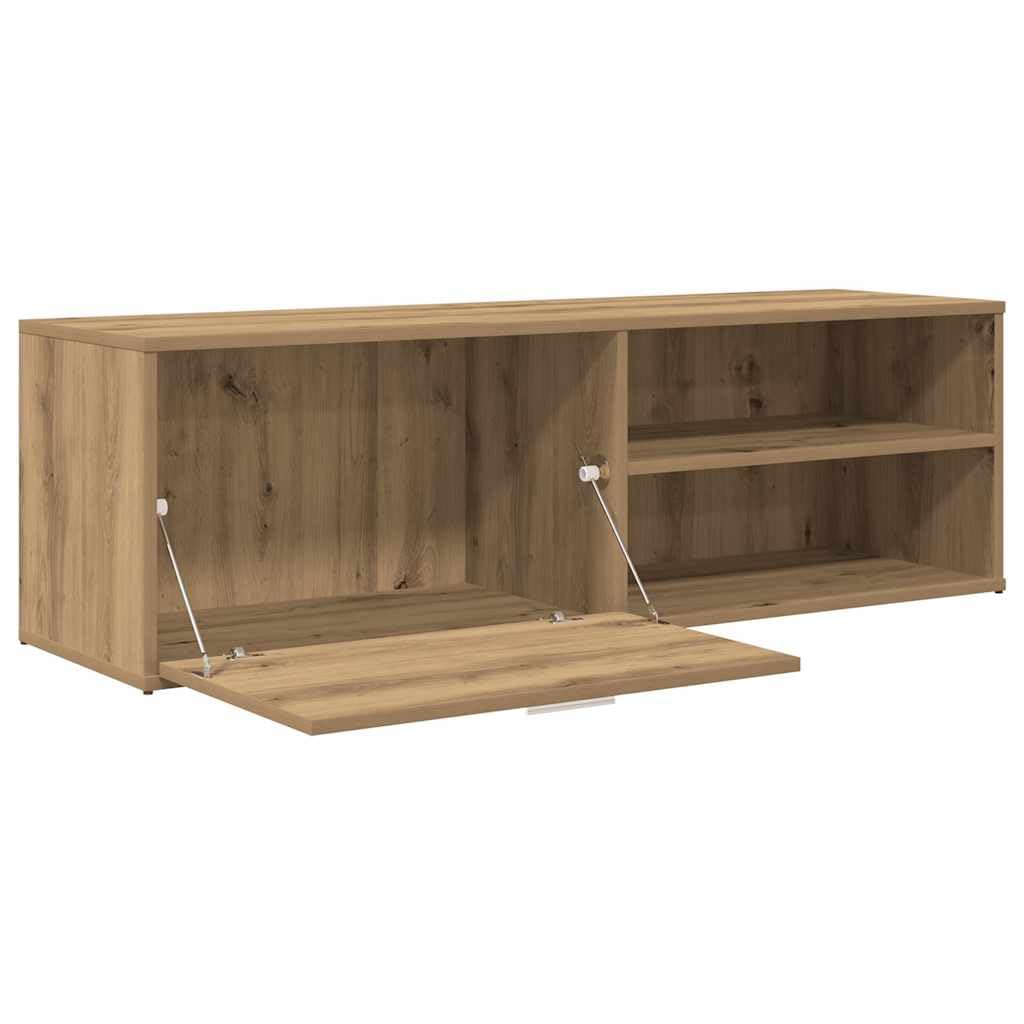TV-Schrank Artisan-Eiche, 120x34x37 cm, Holzwerkstoff, robuster TV Ständer für Wohnzimmer, modernes Media Center, langlebige Wohnzimmer Möbel