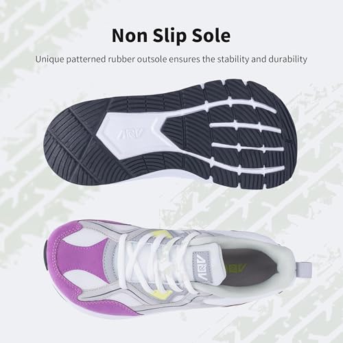 Image of AOV Wide Toe Box Shoes Women Arch Support Walking Shoes for Plantar Fasciitis Orthotic Tennis Sneakers