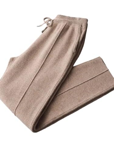 Men Cashmere Thick Warm Smart Trousers Merino Wool Elasticity Waist Pants