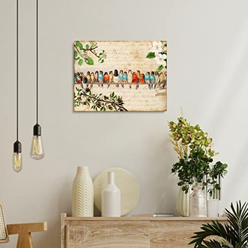 Peinture oiseaux et fleurs pour rafraîchir un mur vide sans effort