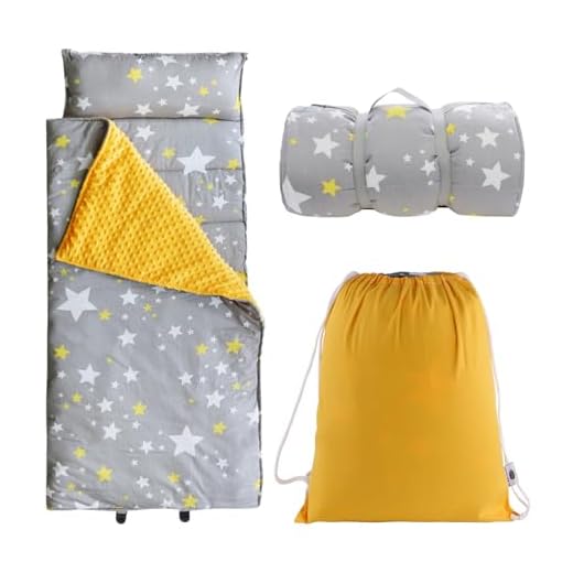 Hi Sprout Kids Toddler Lightweight and Soft Nap Mat- Minky Dot& Cotton-Stars