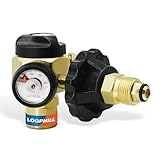 LOOPHILL VN-500 Nitrogen Purging Regulator w/500PSI - 4-Position Flow Control (TST/PRG/BRZ/OFF), Heavy-Duty Brass Body for Leak Testing & Welding Protection