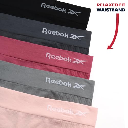 Image of Reebok Womens Boyshorts - 5 Pack Performance Seamless Underwear, 3 inch Inseam