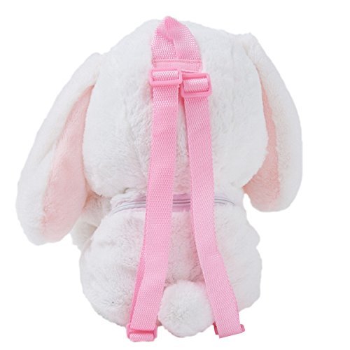 Faux Fur Bunny Plush Backpack with Adjustable Straps Plush Bunny Backpack with Adjustable Straps, 14x8 Inches  main image 4